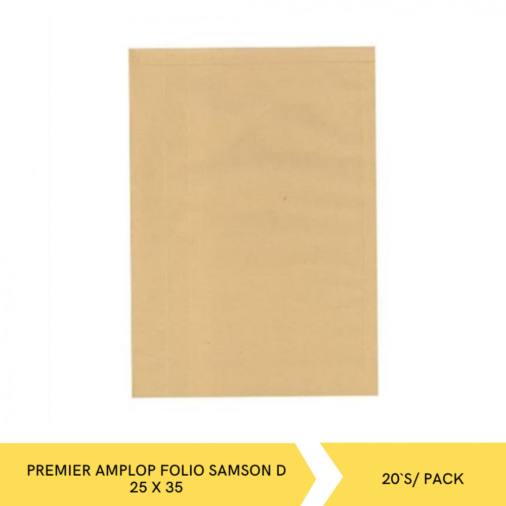 PREMIER AMPLOP FOLIO SAMSON D 25 X 35 20`S/ PACK