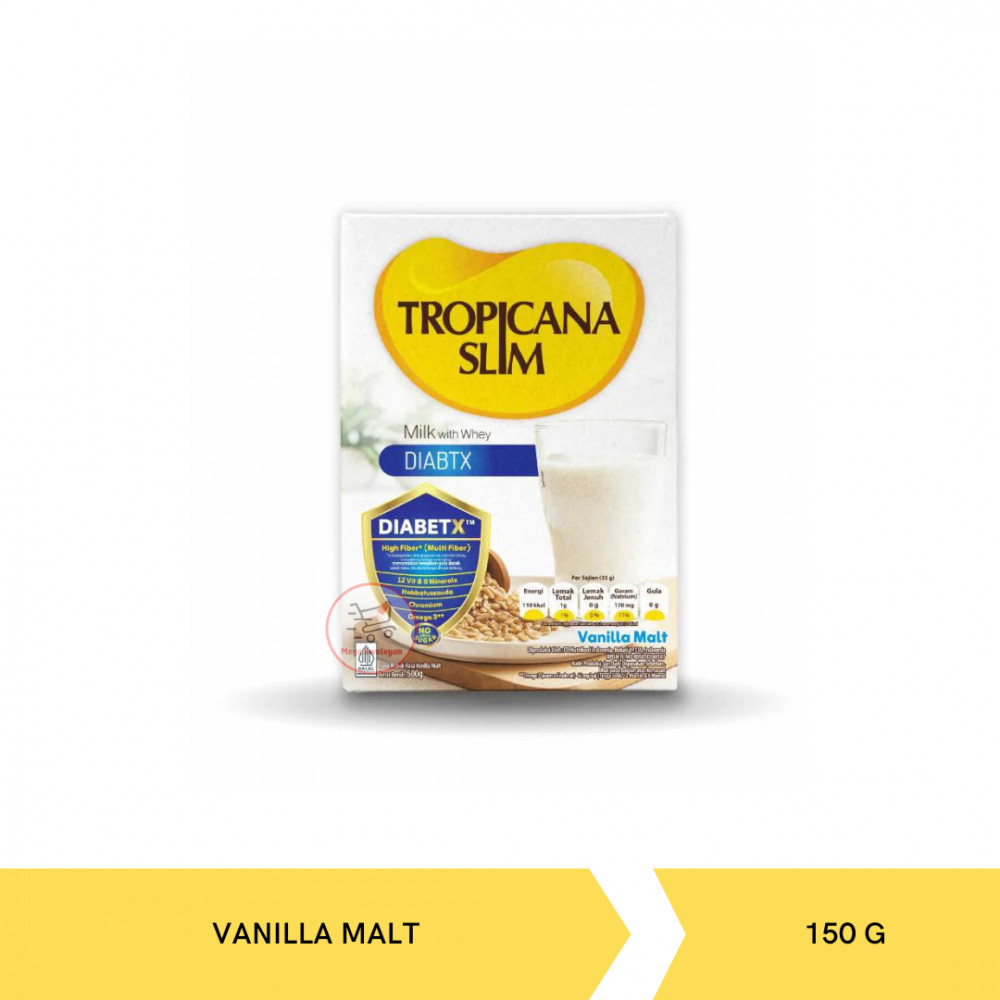 TROPICANA SLIM MILK DIABTX VANILA MALT 150GX12