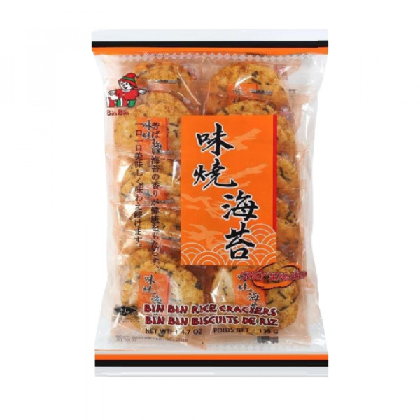 BIN BIN RICE CRACKER SPICY SEAWEED 135G X 20