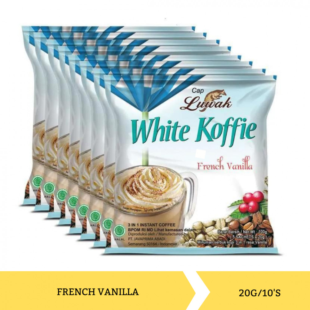 LUWAK WHT KOFFIE FRENCH VANILLA BANDED 20G/10`S X 20