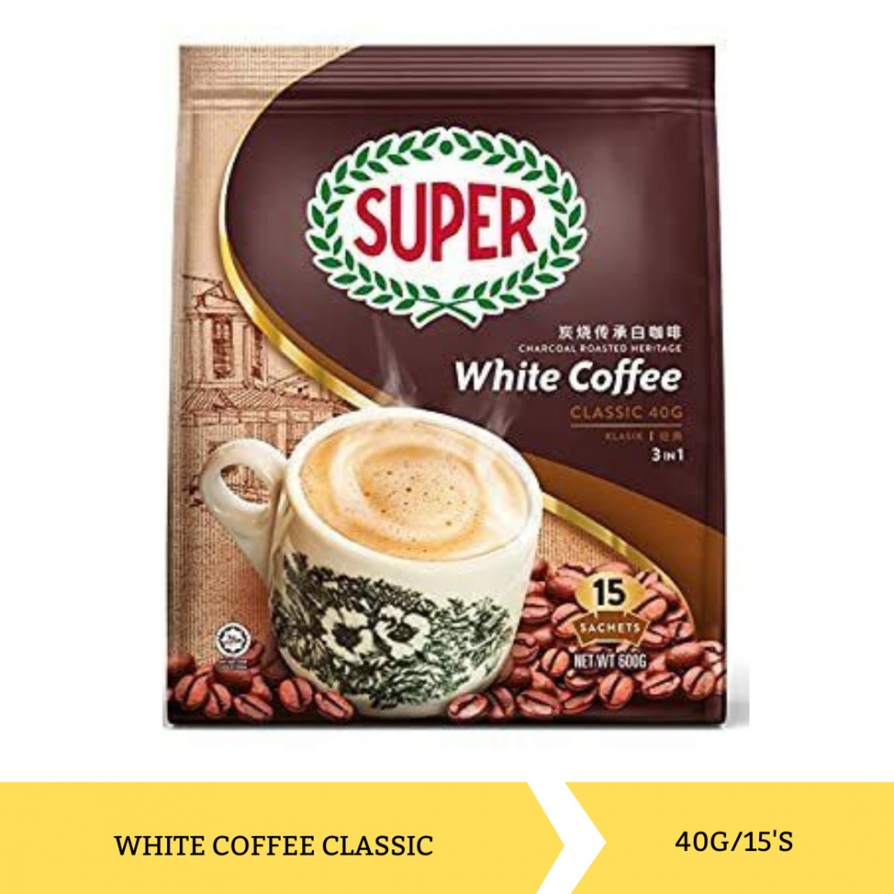 SUPER WHT COFFEE 3IN1 CLASSIC PACK 40G/15`S X 20