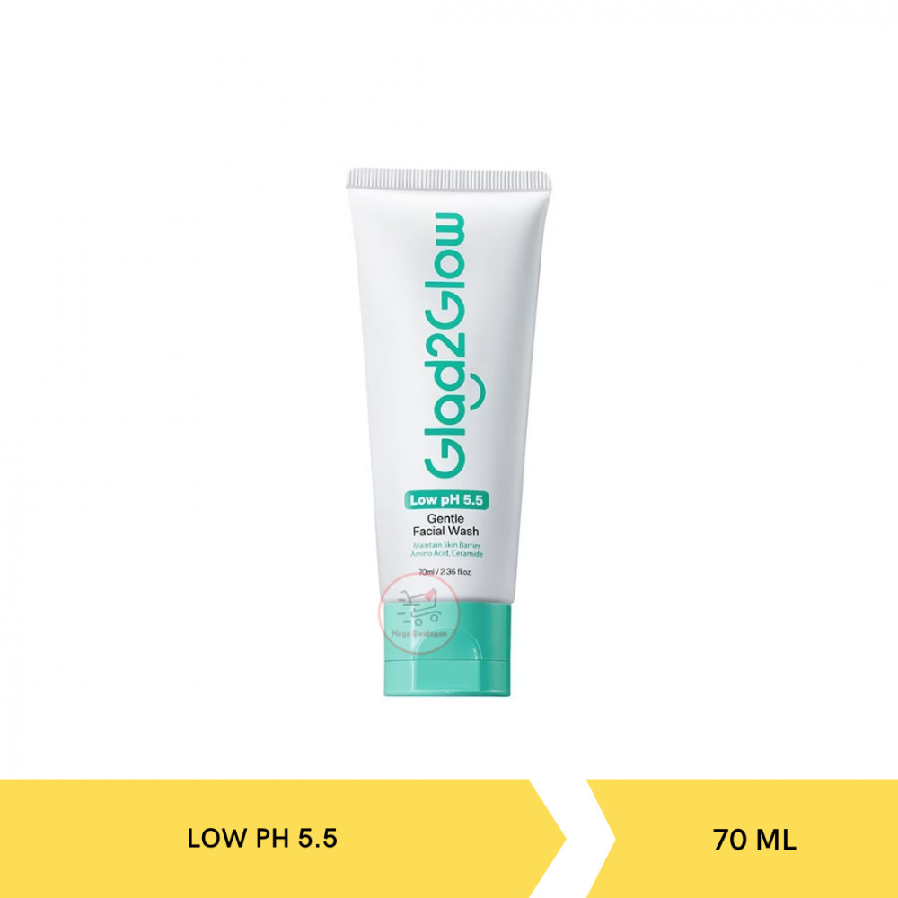 GLAD2GLOW FACIAL WASH LOW PH 5.5 GENTLE 70ML