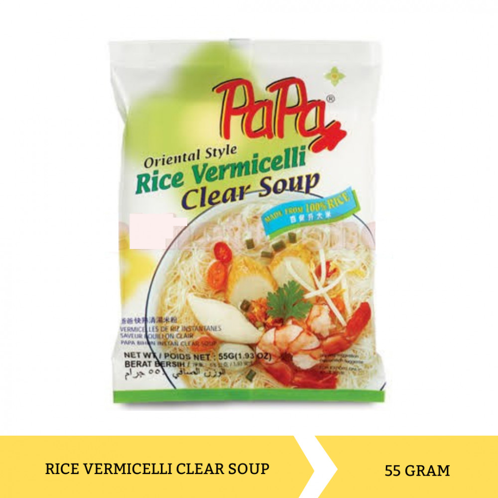 PAPA RICE VERMICELLI CLEAR SOUP 55G X 30