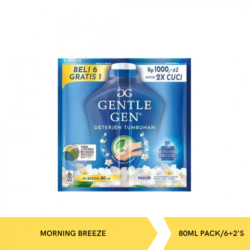 GENTLE GEN LIQ DET MORNING 80ML PACK/6+2`S X 10