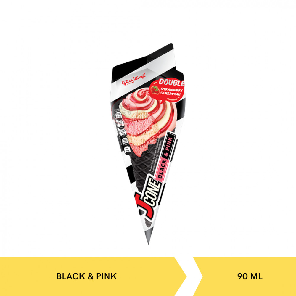 GLICO JCONE BLACK &amp; PINK 90ML X 24