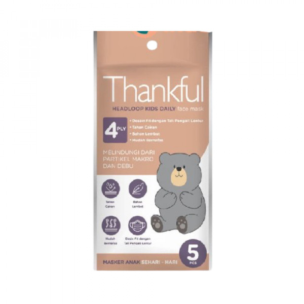 THANKFUL HEADLOOP KIDS 4PLY DAILY MASK 5`S
