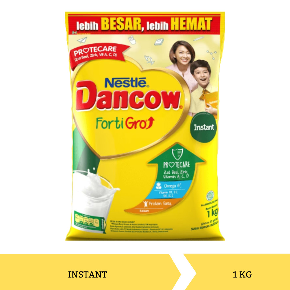 DANCOW FORTIGRO INSTANT POUCH 1KG X 12