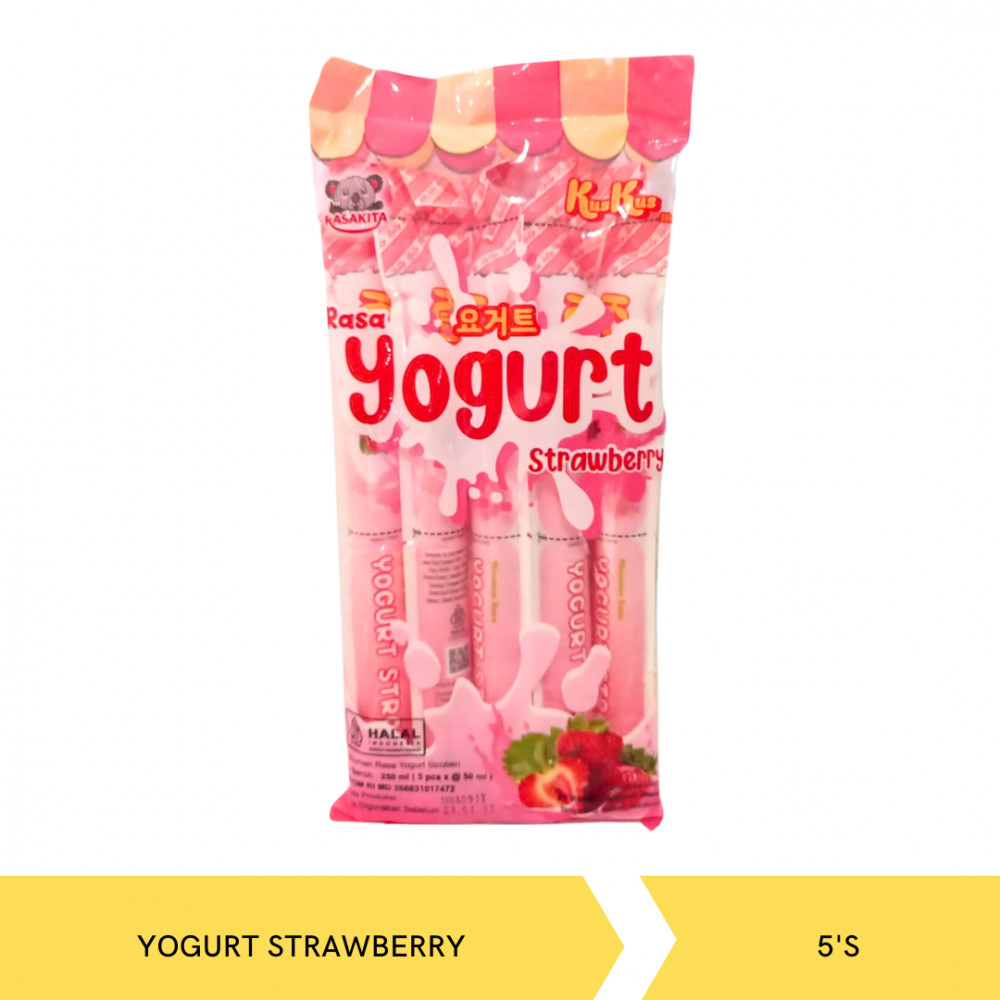 KUS KUS YOGURT STRAWBERRY PACK 50ML/5`S X 24