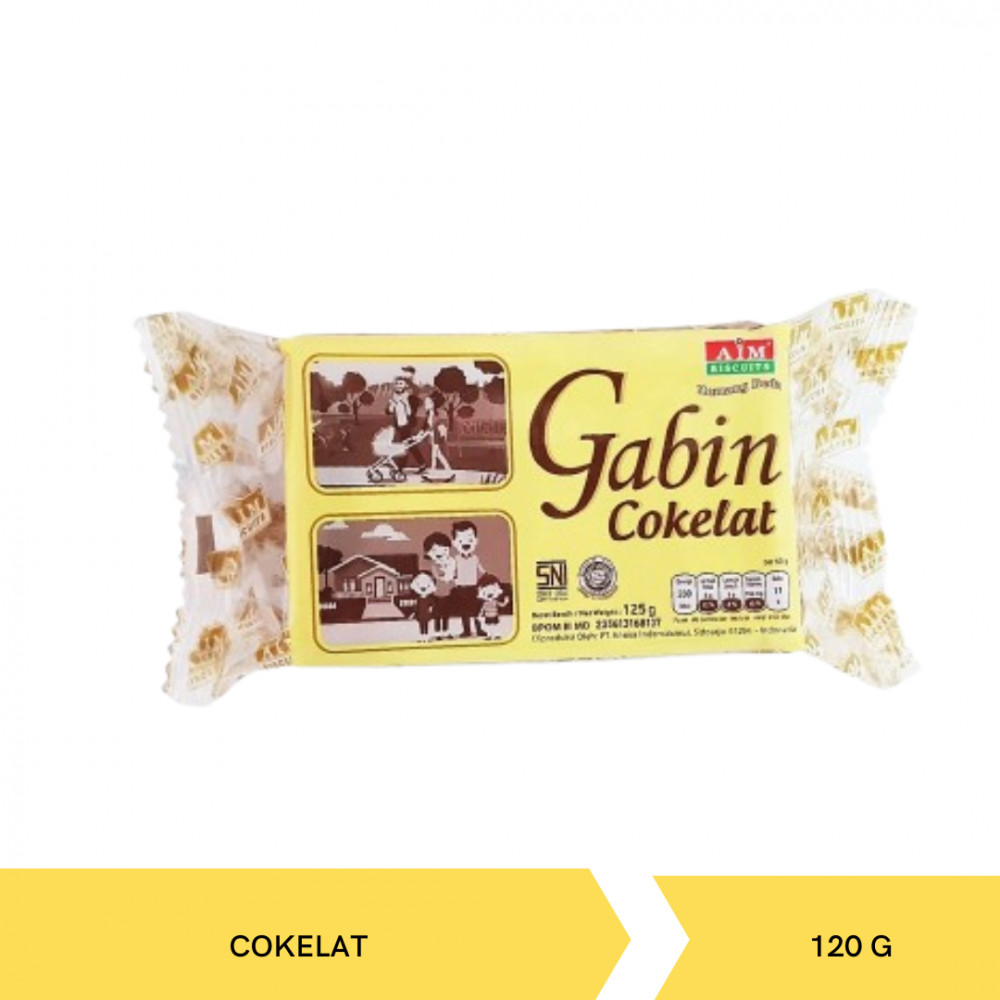 AIM BISCUITS GABIN COKELAT 120G X 30