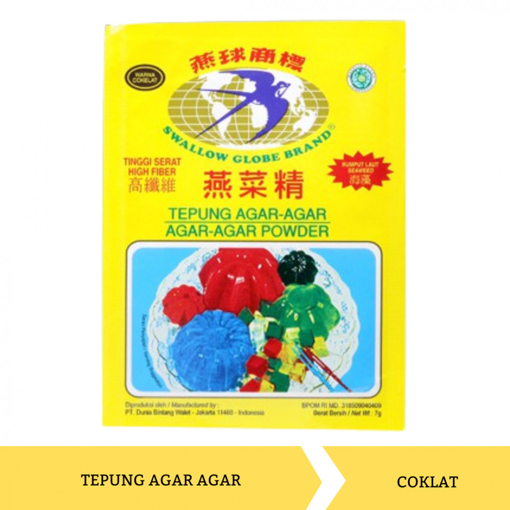 SWALLOW GLOBE AGAR-AGAR COKLAT X 12