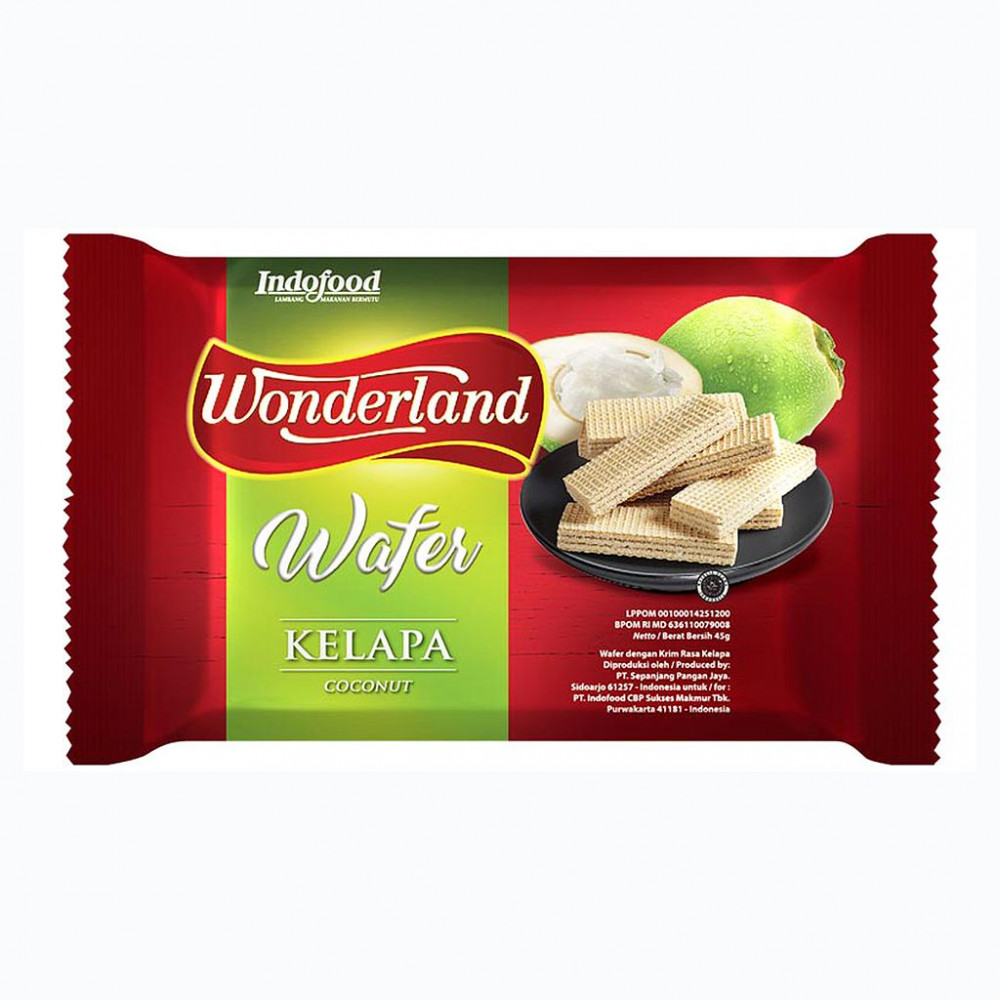 WONDERLAND WAFER 45G KELAPA X 60