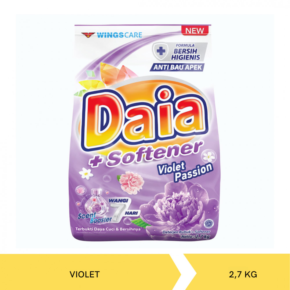 DAIA DET+SOFTENER VIOLET 2.7KG X 4