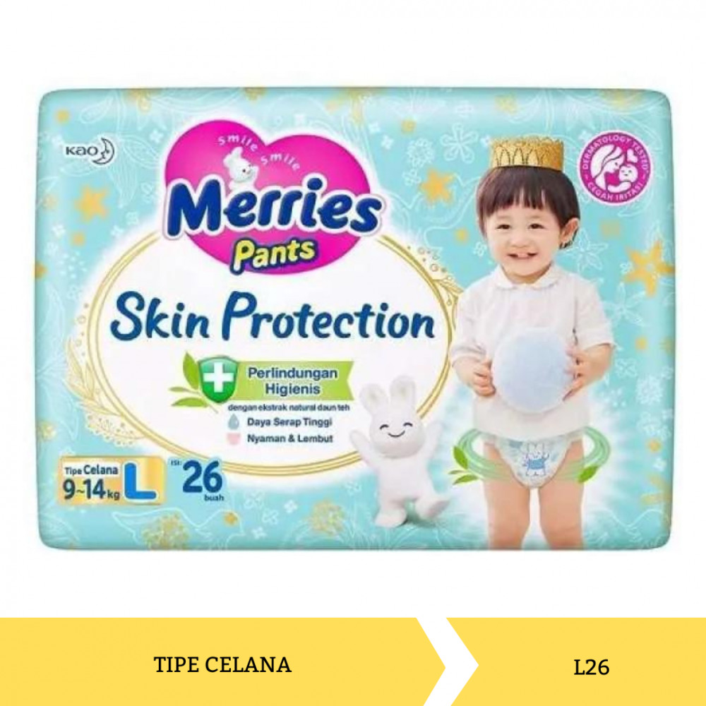 MERRIES PANTS SKIN PROTECTION L26 X 4