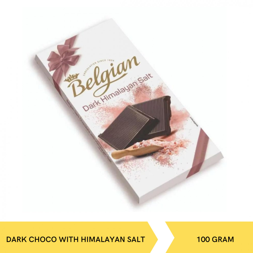 THE BELGIAN DARK CHOCO W/HIMA SALT 100G