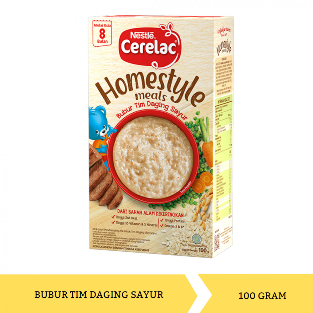 CERELAC BUBUR 8+ TIM DAGING SAYUR 100G