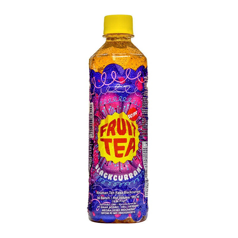 SOSRO FRUIT TEA BLACKCURRANT 500ML X 24