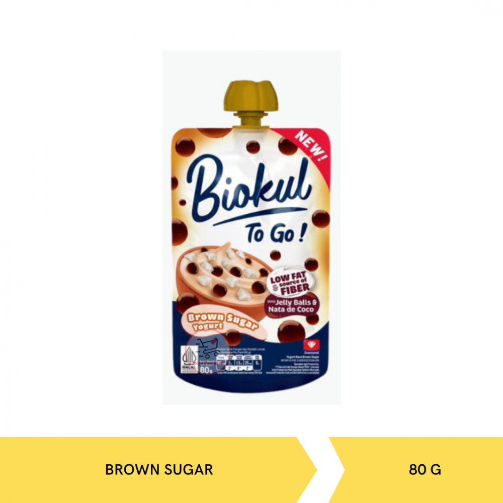 BIOKUL TO GO YOGURT BROWN SUGAR 80G X 12