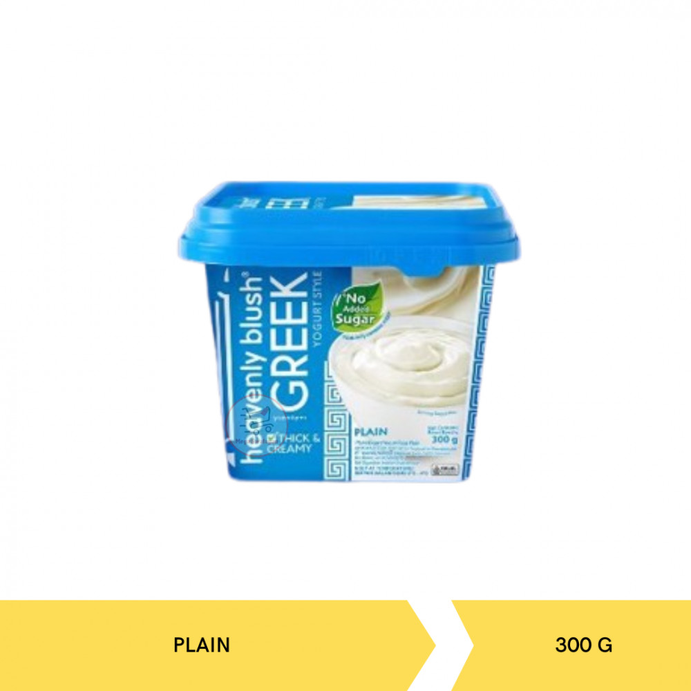 HEAVENLY BL GREEK YOGURT PLAIN CUP 300G X 12