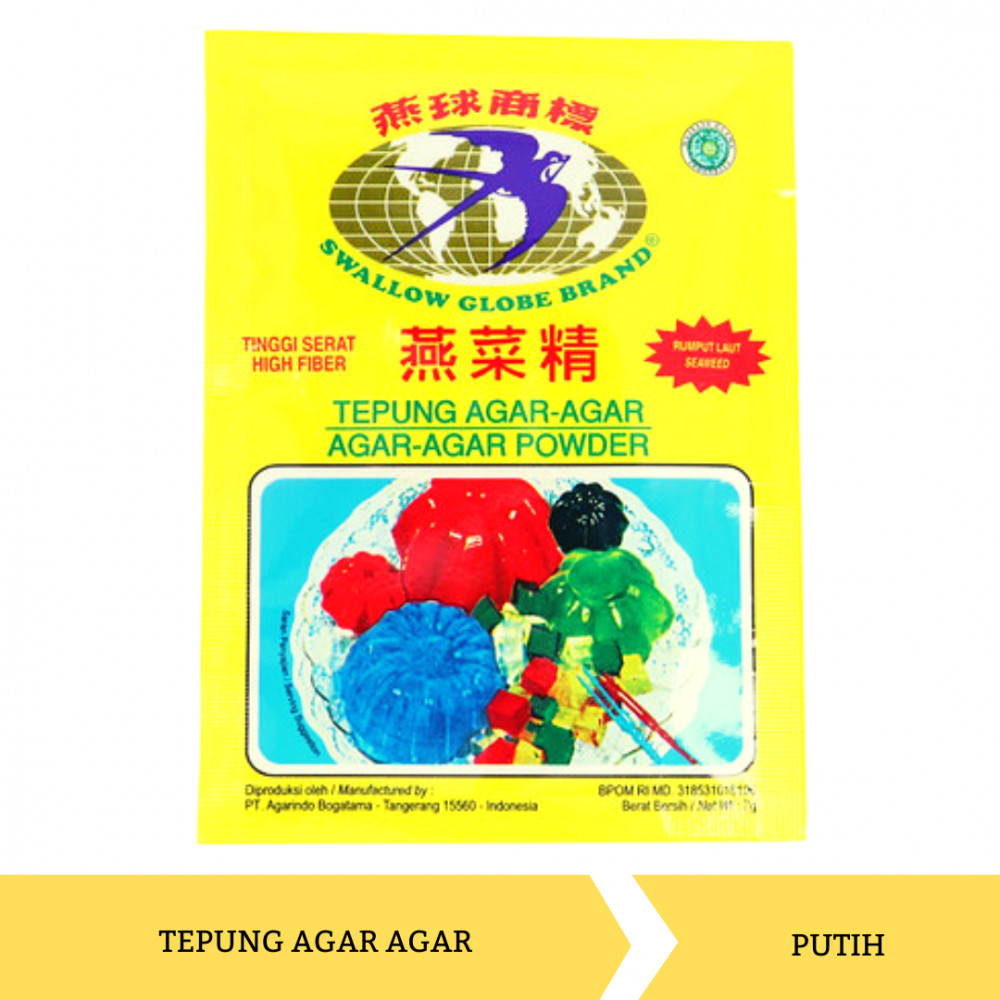 SWALLOW GLOBE AGAR-AGAR PUTIH X 12