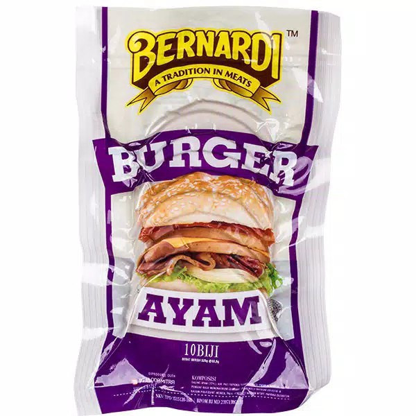 BERNARDI CHICKEN BURGER 10`S X10