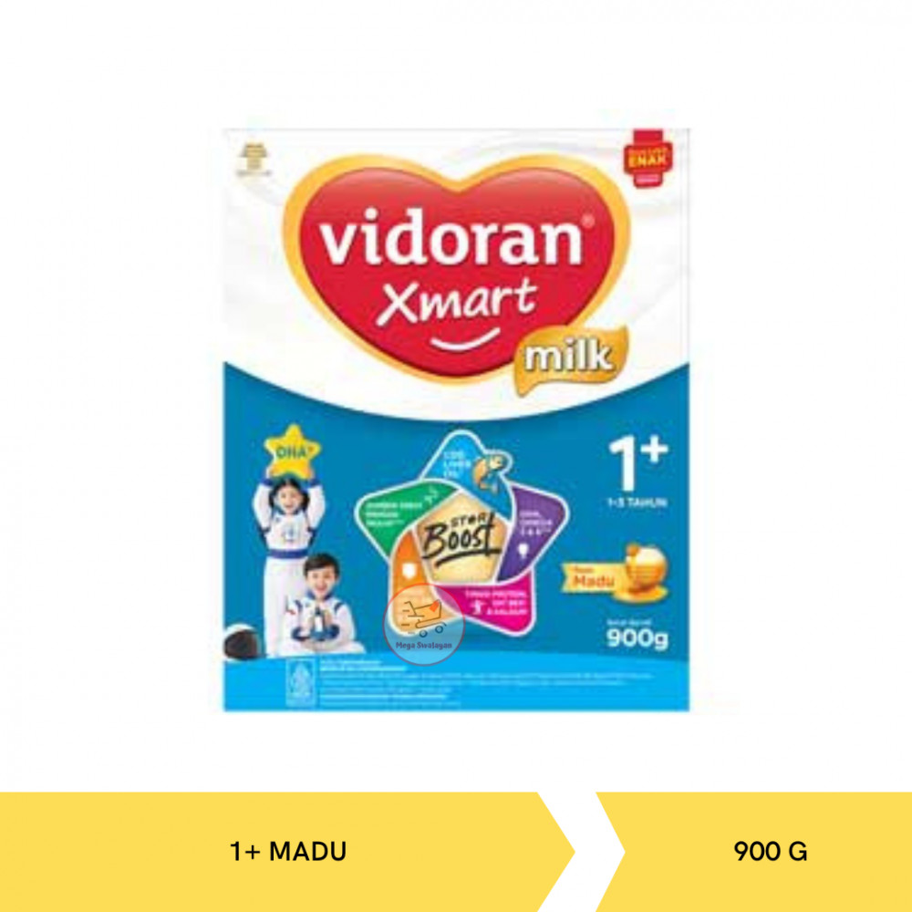 VIDORAN MILK XMART 1+ MADU 900G