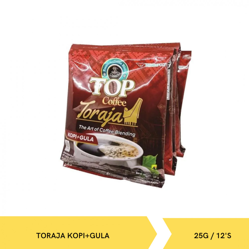 TOP COFFEE TORAJA KOPI+GULA BANDED 25G/12`SX10