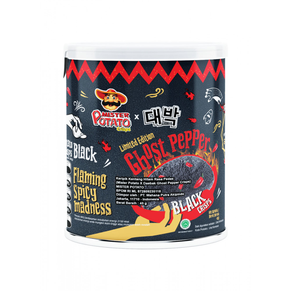 MR POTATO GHOST PEPPER BLACK ORI 40G X 24