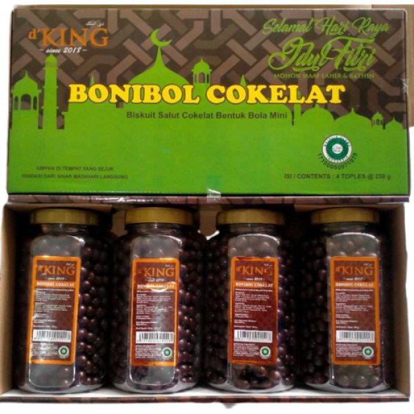 D`KING BONIBOL CHOCO BISCUIT 250G/4PCS