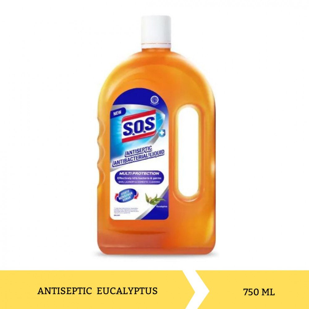 SOS LIQUID ANTISEPTIC EUCALYPTUS 750ML