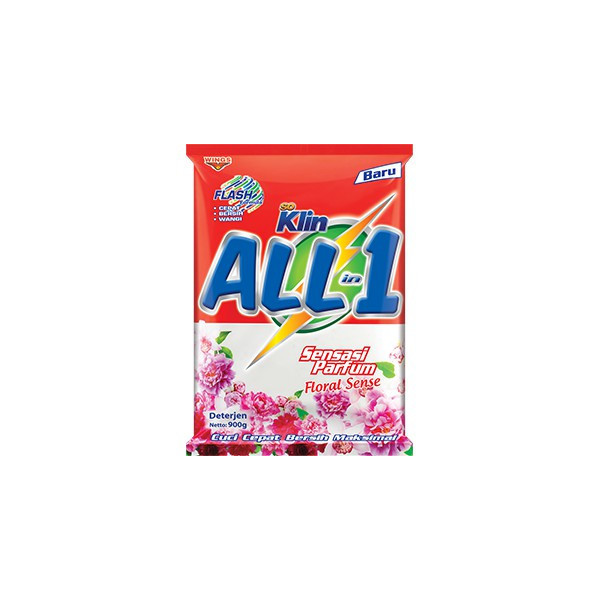 SOKLIN DETERGENT ALL IN 1 900G FLORAL SENSE X 12