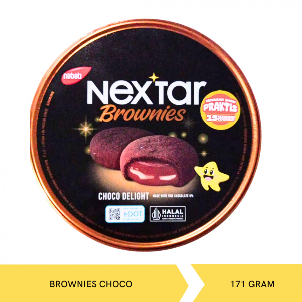 NABATI NEXTAR BROWNIES CHOCO TIN 171G X 12