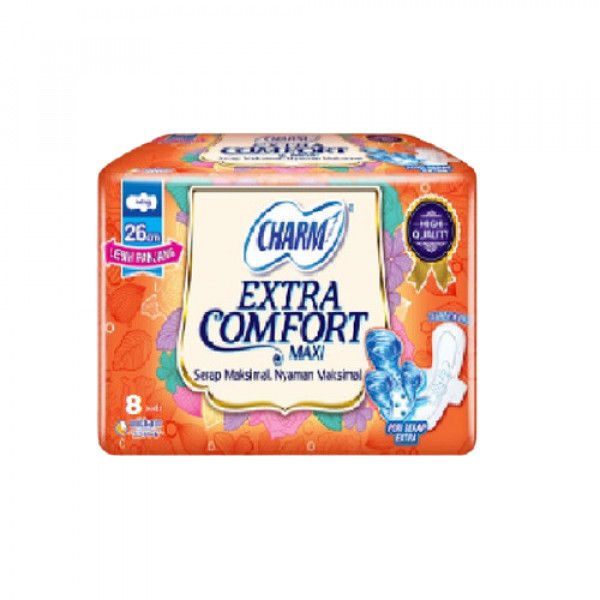 CHARM XTRA COMFORT MAXI 26CM 8`S WING - N/A