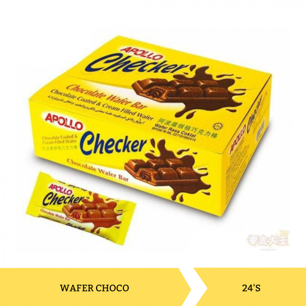 APOLLO CHECKER CHOCO KUNING 18G/24SX 12 #1788