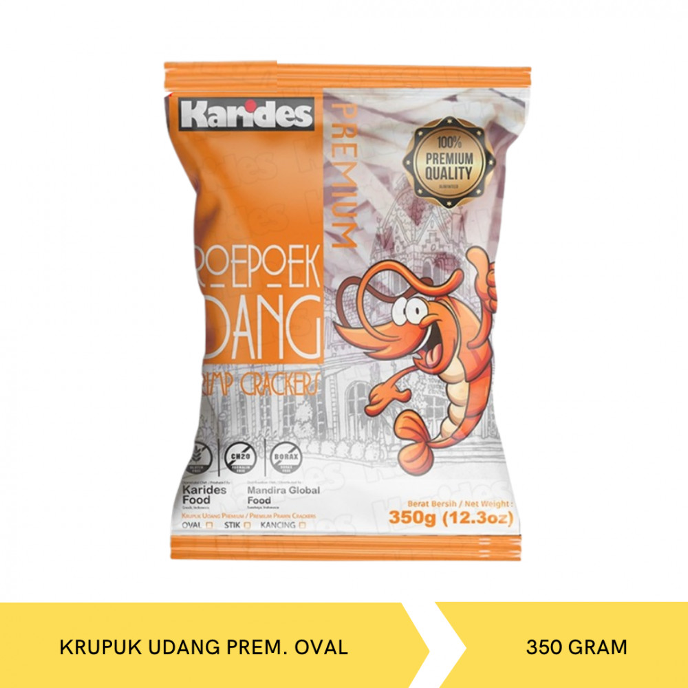 KARIDES KRUPUK UDANG PREM OVAL 350G X 24