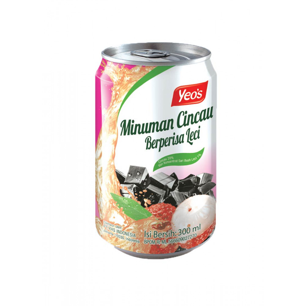 YEOS DRINK LYCHEE + CINCAU TIN 300ML X 24- N/A