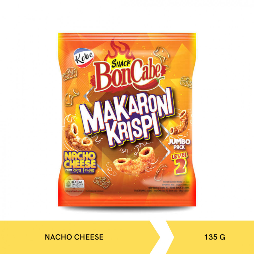 KOBE BON CABE MAKARONI NACHO CHEESE 135G X 16