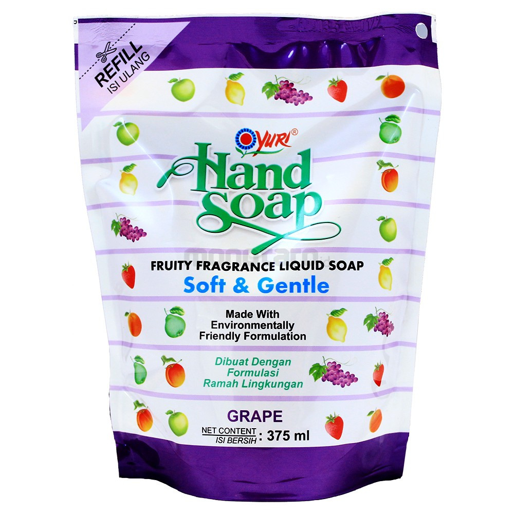 YURI HANDSOAP GRAPE POUCH 375ML X 24