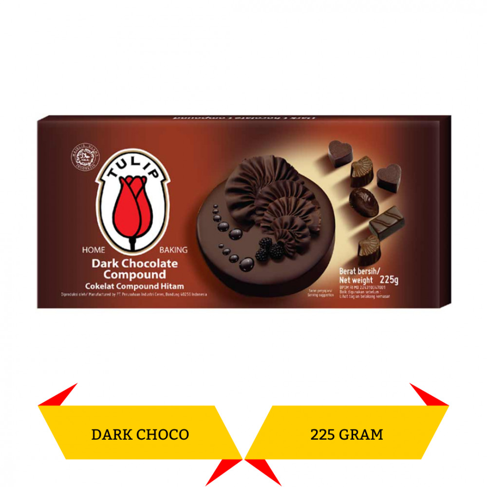 TULIP COMPOUND DARK CHOCO 225G X 24