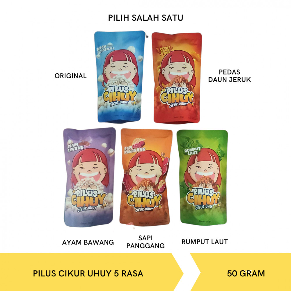 CEKELIN PILUS CIKUR UHUY 5 RASA 50G
