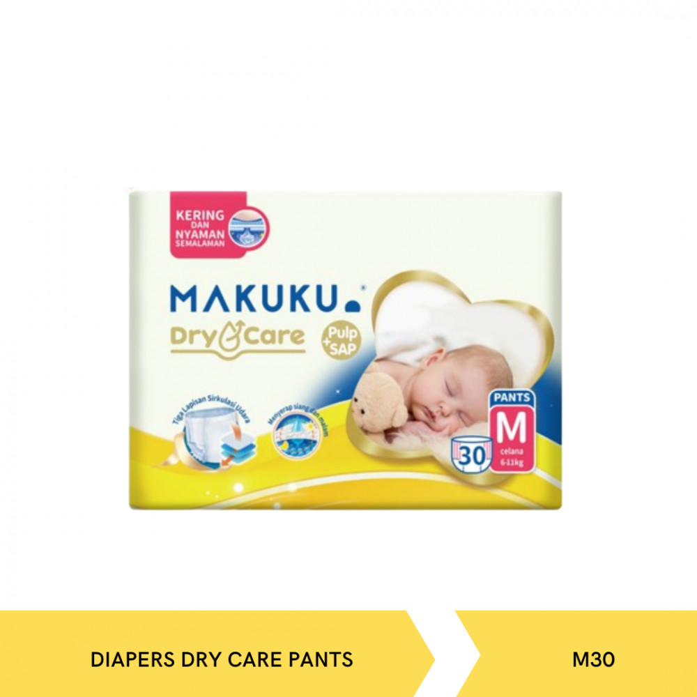 MAKUKU DIAPERS DRY CARE PANTS M30 X 8