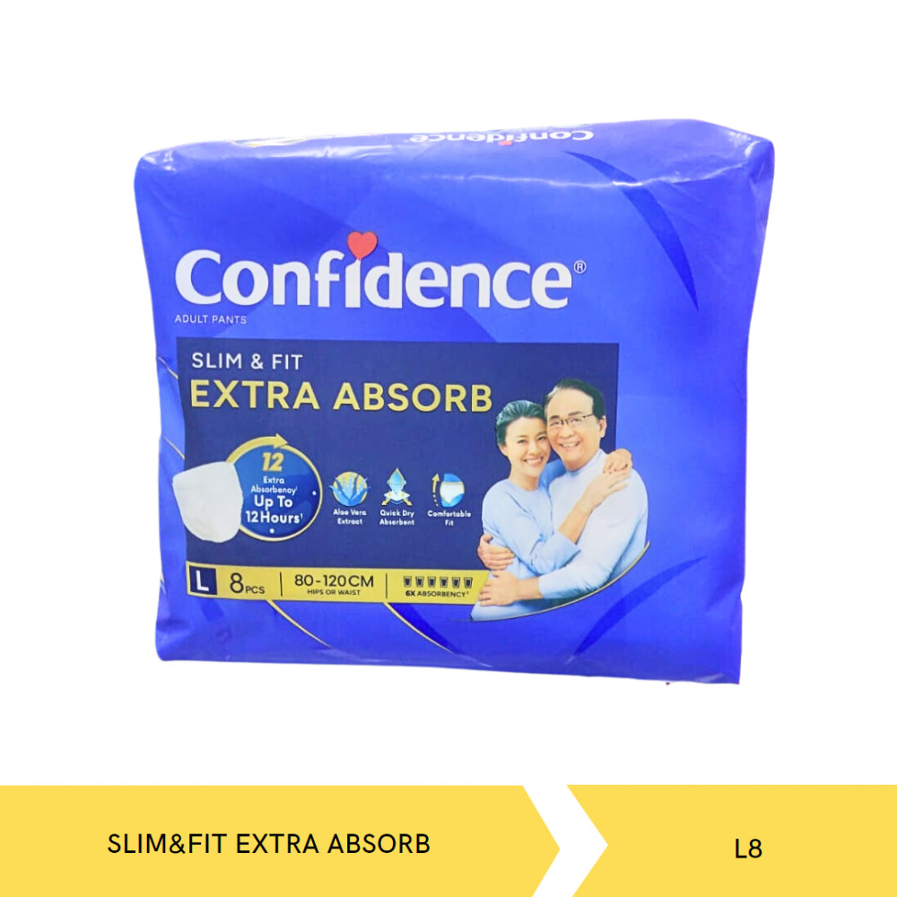 CONFIDENCE ADULT PANTS SLIM&amp;FIT EXT ABSORB L8  X 8