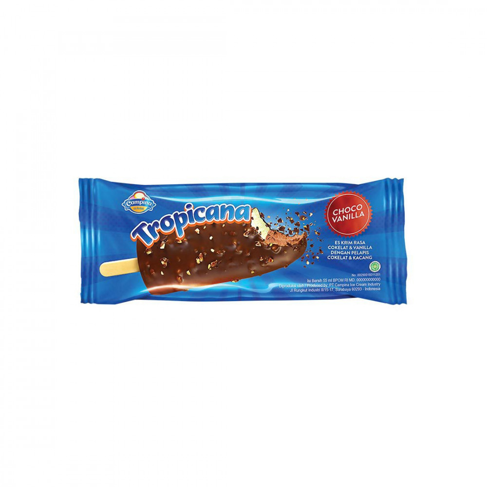 CAMPINA TROPICANA CHOCO VANILA 65MLX30