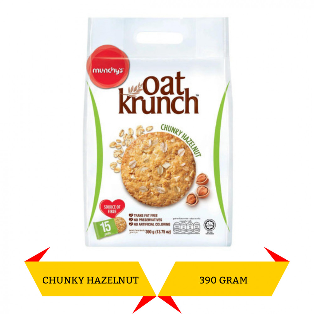 MUNCHY OAT KRUNCH CHUNKY HAZELNUT 390G X 12