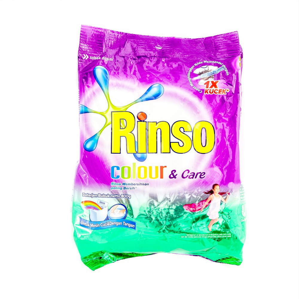 RINSO COLOUR&amp;CARE 800G KULIT JERUK X 12