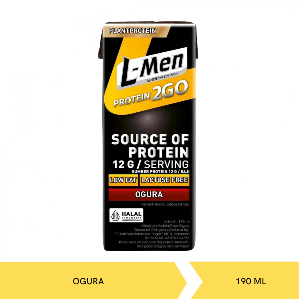 L-MEN 2GO UHT HI PROTEIN OGURA 190ML X 24