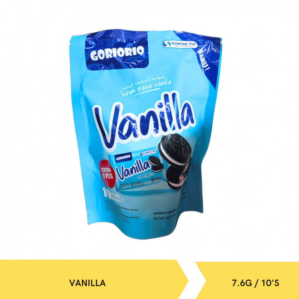 GORIORIO BISCUIT VANILLA POUCH 7.6G/10`S X 16