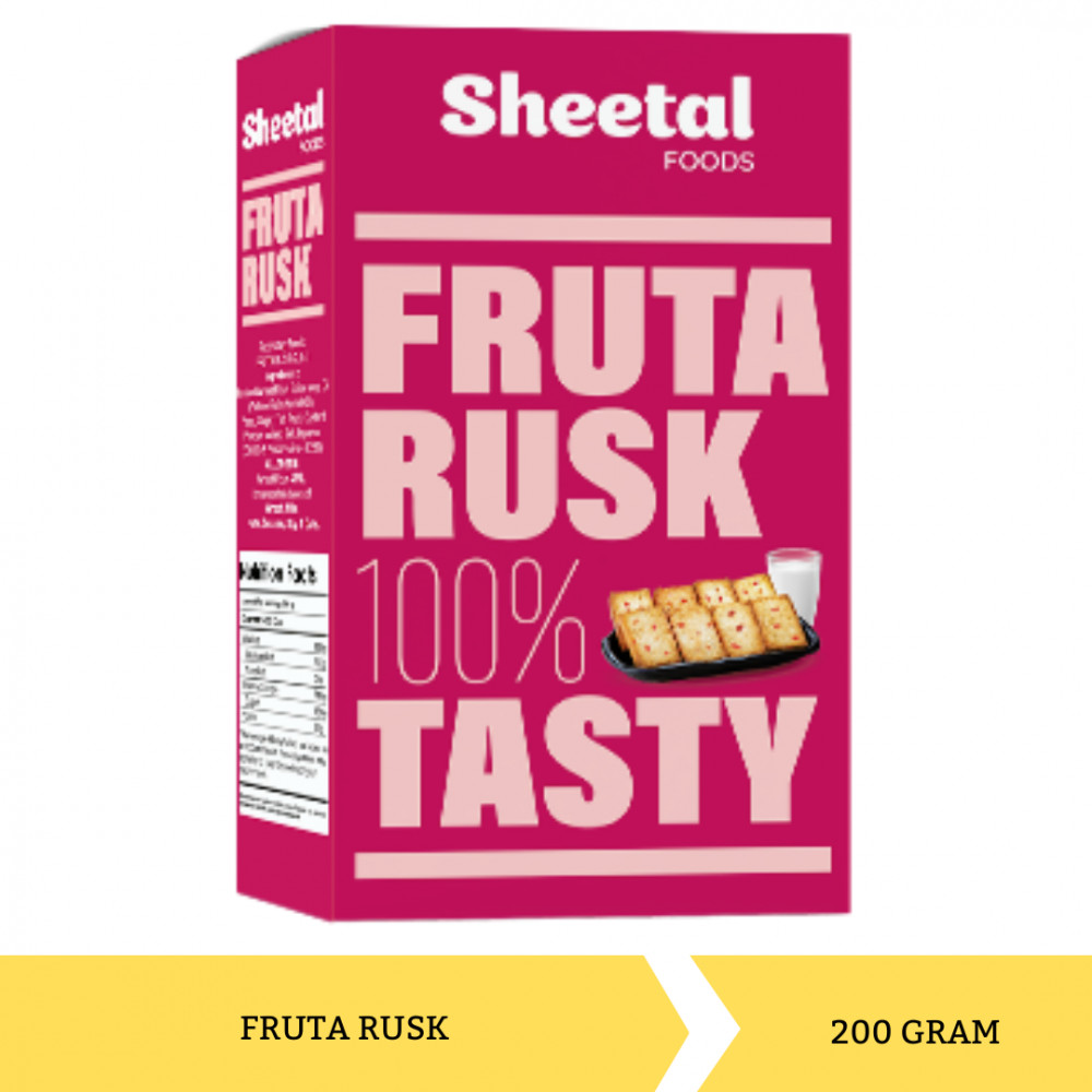 SHEETAL FRUTA RUSK 200G X 12