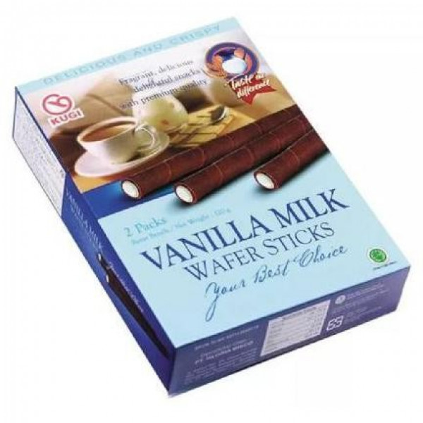 KUGI WAFER STICK VANILLA MILK PACK/2 100G X24