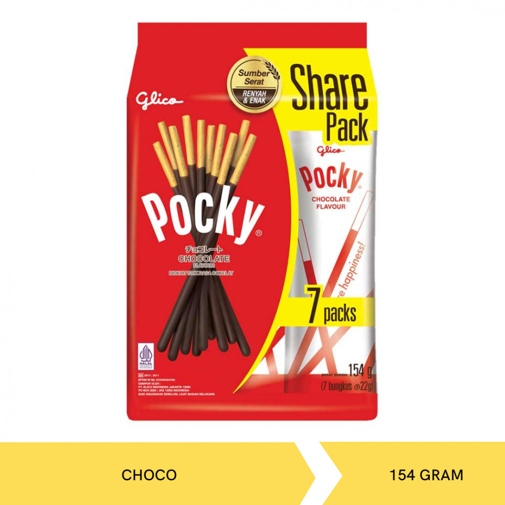 GLICO POCKY CHOCO FAM PACK 154G X 20