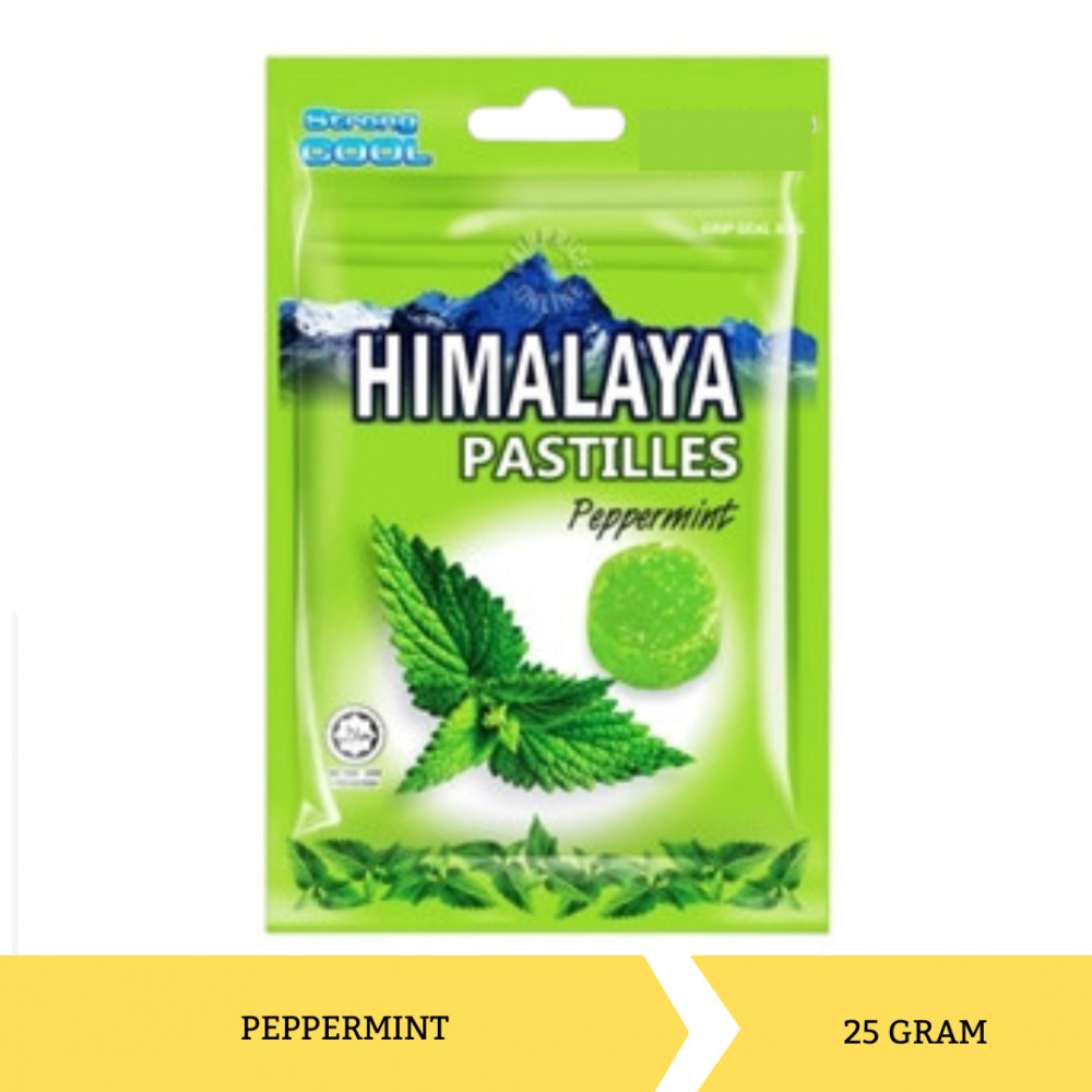 HIMALAYA PASTILLES PEPPERMINT 25G X 12